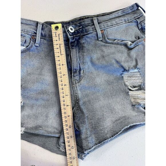 Levis Denizen High Rise Distressed‎ Cutoff Denim Shorts Size 6 - Picture 4 of 6